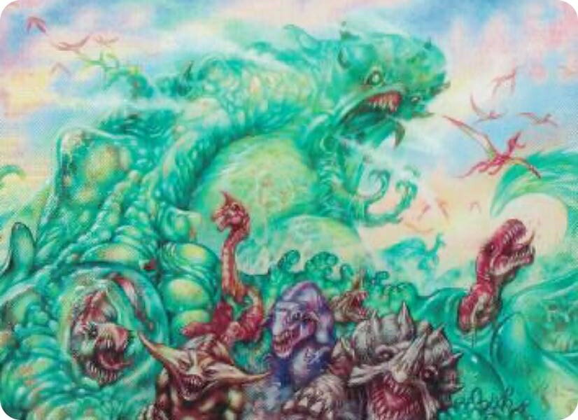 マジックザギャザリング DFT JP 28/54 崇められし擬態の原形質 (日本語版 アート・カード) 霊気走破 (MTG)