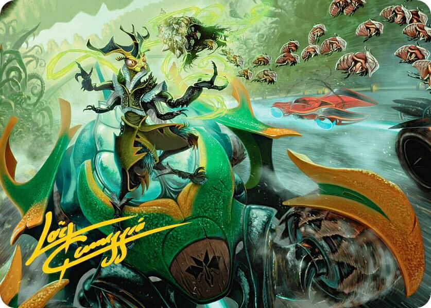 【金色箔押し】マジックザギャザリング DFT JP 15/54 翠色のラジアン、アーチック (日本語版 アート・カード) 霊気走破 (MTG)