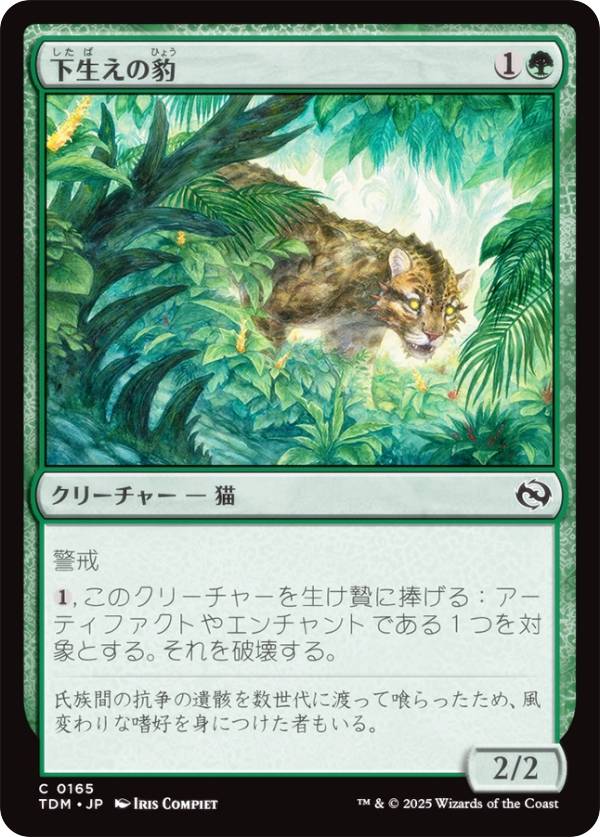 マジックザギャザリング TDM JP 0165 下生えの豹 (日本語版 コモン) タルキール：龍嵐録 (MTG)
