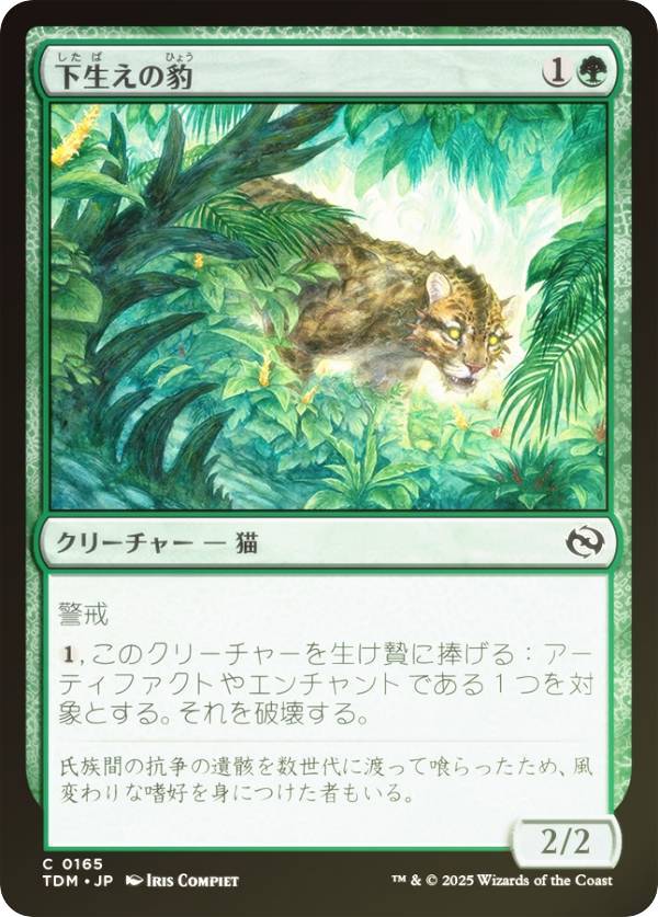 【FOIL】マジックザギャザリング TDM JP 0165 下生えの豹 (日本語版 コモン) タルキール:龍嵐録 (MTG)