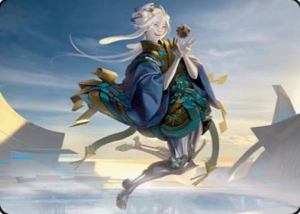 マジックザギャザリング NEO 06/81 ムーンフォークの謎掛け師 (日本語版 アート・カード) 神河：輝ける世界