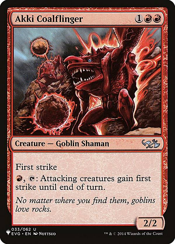 マジックザギャザリング EVG EN Akki Coalflinger (英語版 アンコモン) The List ザ・リスト