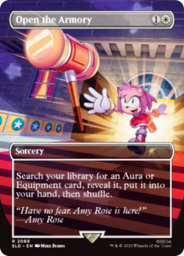 マジックザギャザリング SLD EN 2089 武器庫の開放 (日本語版 レア) Secret Lair x Sonic： Chasing Adventure (MTG)