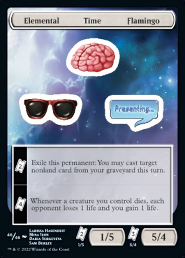 マジックザギャザリング UNF EN 46/48 Elemental Time Flamingo (英語版 ステッカー) UNFINITY