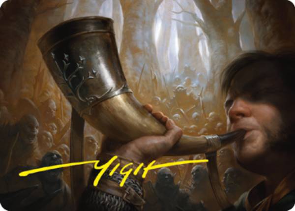 【金色箔押し】マジックザギャザリング LTR JP 29/81 ゴンドールの角笛 (日本語版 アート・カード) 指輪物語：中つ国の伝承