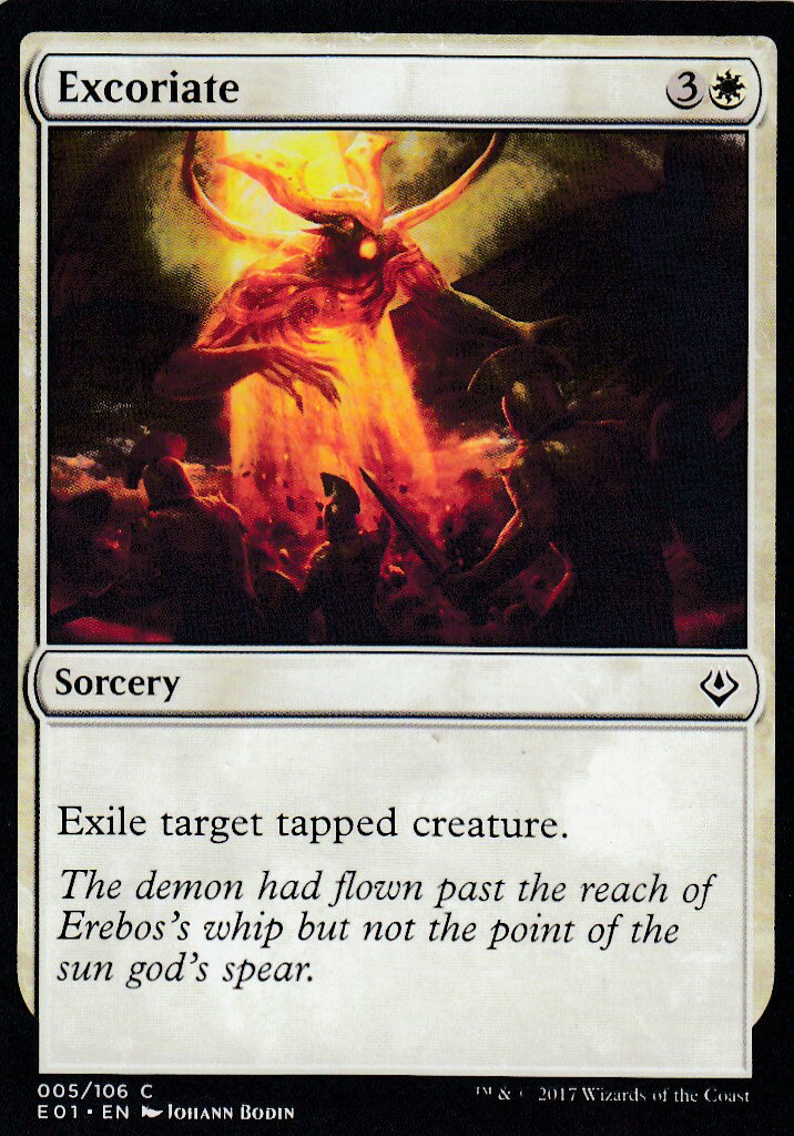 マジックザギャザリング MTG E01 EN 005 剥離 Excoriate (英語版 コモン) Archenemy Nicol Bolas ANN