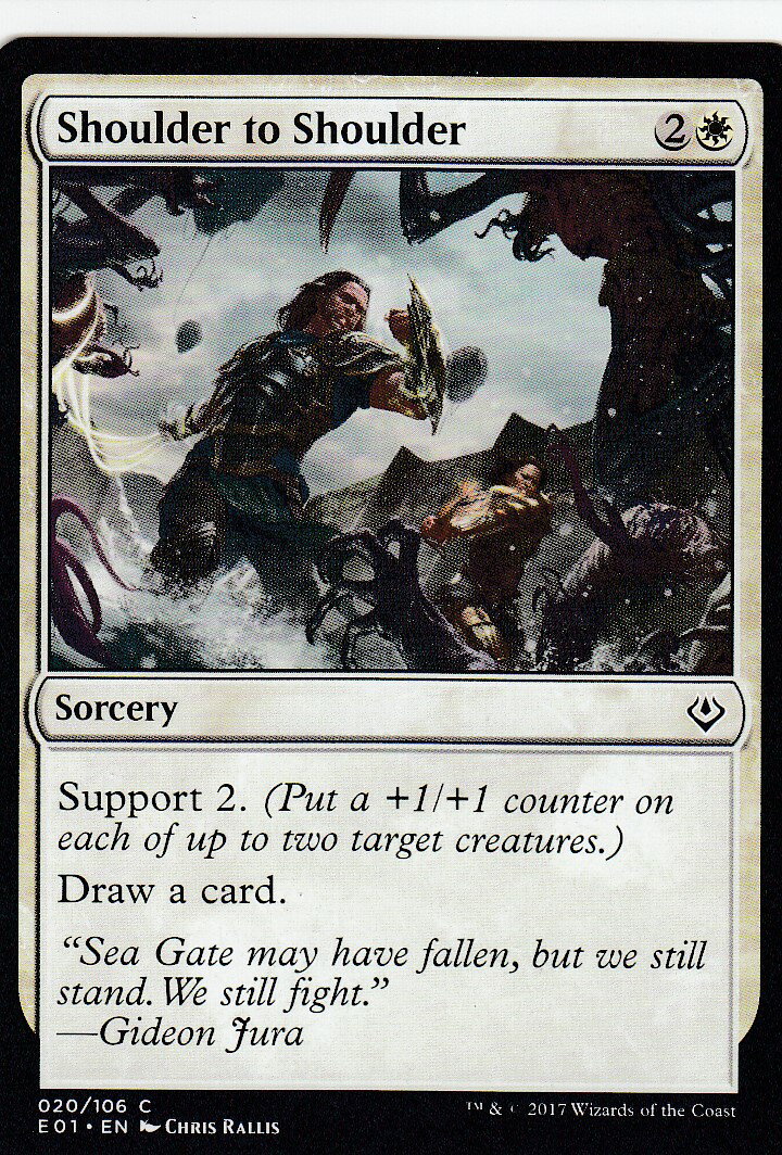 マジックザギャザリング MTG E01 EN 020 戮力協心 Shoulder to Shoulder (英語版 コモン) Archenemy Nicol Bolas ANN