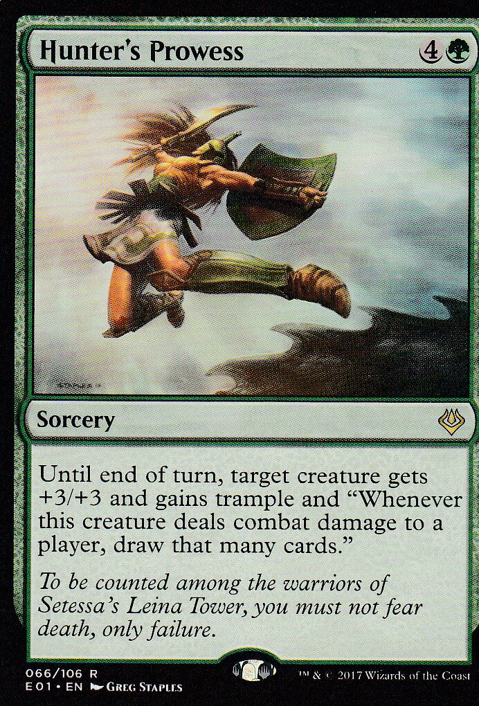 マジックザギャザリング MTG E01 EN 066 狩人の勇気 Hunter's Prowess (英語版 レア) Archenemy Nicol Bolas ANN