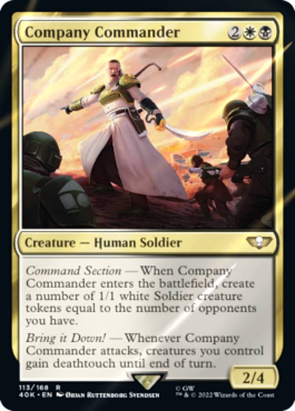 マジックザギャザリング 40K EN 113 Company Commander (英語版 レア) 統率者デッキ：Warhammer 40,000 Collector's Edition