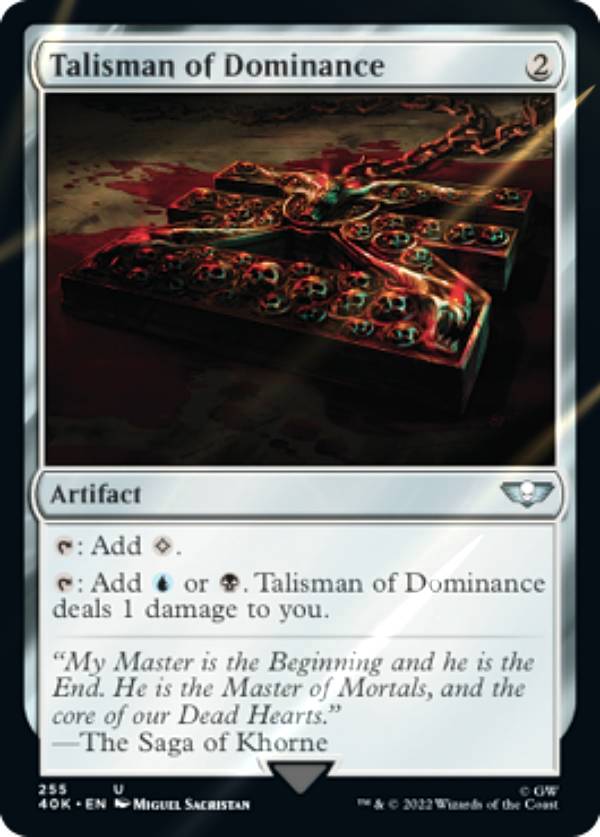 マジックザギャザリング 40K EN 255 Talisman of Dominance (英語版 アンコモン) 統率者デッキ：Warhammer 40,000 Collector's Edition