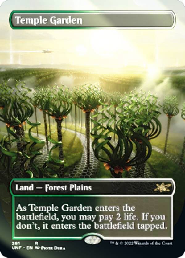 【FOIL】マジックザギャザリング UNF EN 281 Temple Garden (英語版 レア) UNFINITY