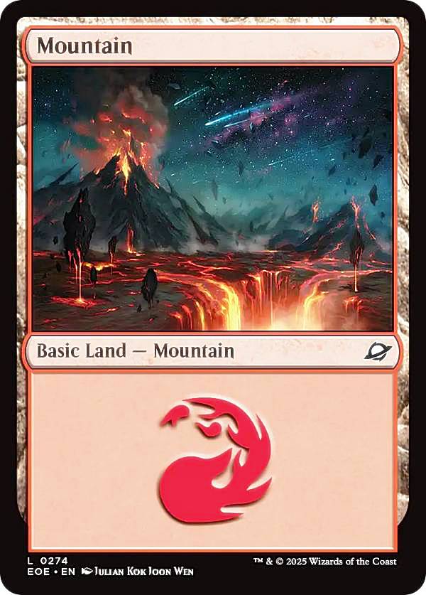 マジックザギャザリング EOE EN 0274 山 (英語版 基本土地) 久遠の終端 (MTG)