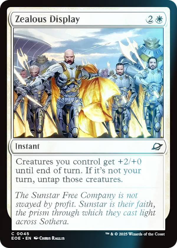 【FOIL】マジックザギャザリング EOE EN 0045 意気軒高の表出 (英語版 コモン) 久遠の終端 (MTG)