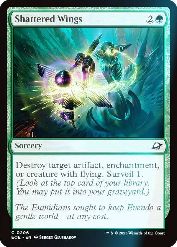 【FOIL】マジックザギャザリング EOE EN 0206 砕かれた翼 (英語版 コモン) 久遠の終端 (MTG)
