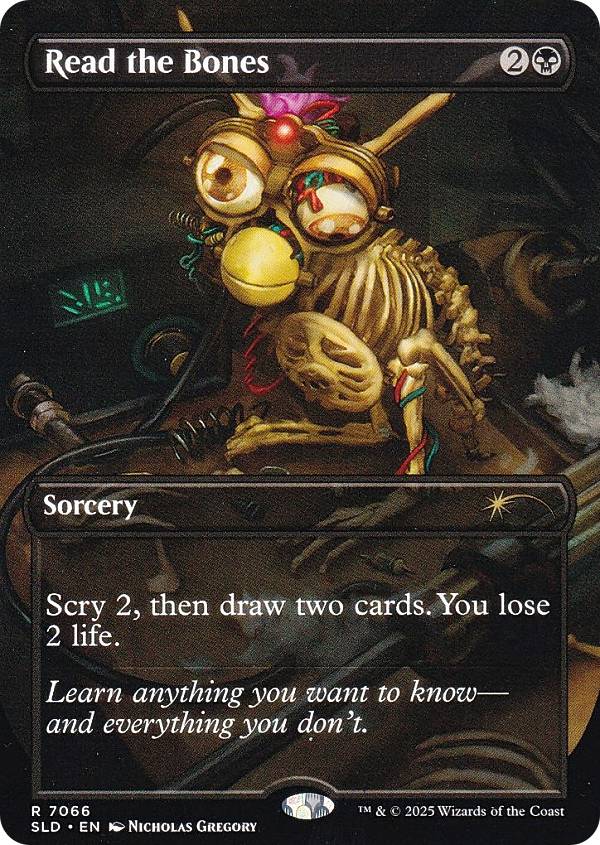 【ボーダーレス版】マジックザギャザリング SLD EN 7066 骨読み (英語版 レア) Secret Lair x Furby THE ODDBODIES (MTG)