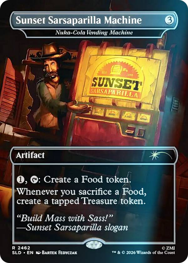 【FOIL/ボーダーレス版】マジックザギャザリング SLD EN 2462 Sunset Sarsaparilla Machine / ヌカコーラ自動販売機 (日本語版 レア) Secret Lair x Fallout Welcome to New Vegas (MTG)