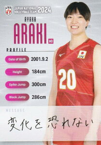 【RG80 荒木彩花 (レギュラーカード) 】 バレーボール女子日本代表 2024 トレーディングカード