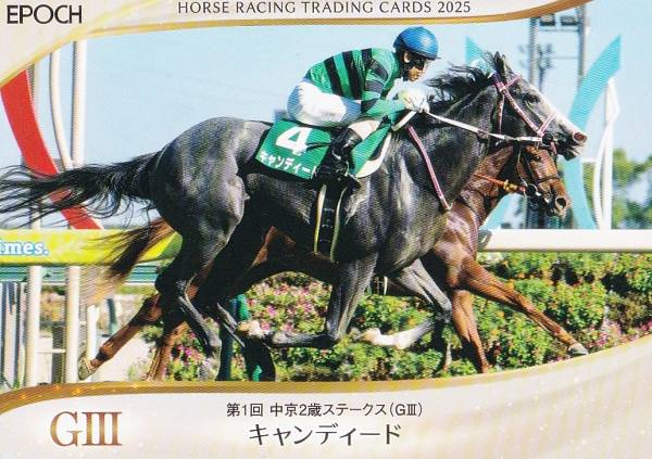 ホースレーシング トレーディングカード 76 キャンディード (レギュラーカード/2025年下半期重賞優勝馬/中京2歳S) エポック 〜2025下半期総集編〜