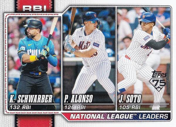MLB ベースボールカード 11 Pete Alonso＆Kyle Schwarber＆Juan Soto (BASE/BASE SET/League Leaders) 2026 Topps Series 1