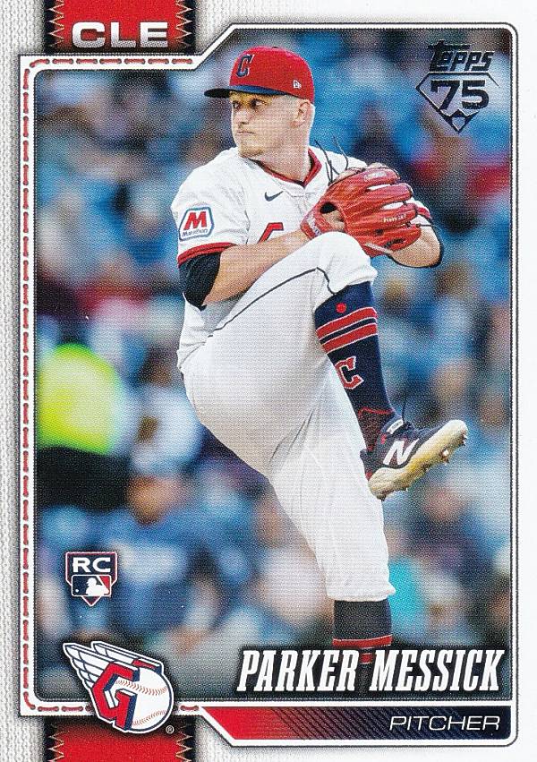 MLB ベースボールカード 67 Parker Messick クリーブランド・ガーディアンズ (BASE/BASE SET/Rookie) 2026 Topps Series 1