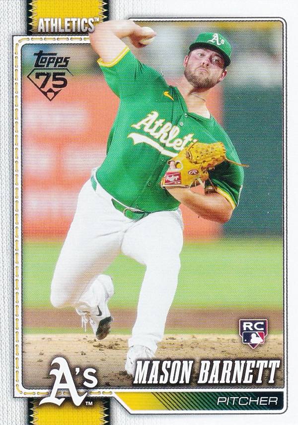 MLB ベースボールカード 273 Mason Barnett アスレチックス (BASE/BASE SET/Rookie) 2026 Topps Series 1
