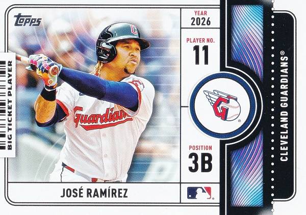MLB ベースボールカード BTP-9 Jose Ramirez クリーブランド・ガーディアンズ (INSERT/BIG TICKET PLAYERS) 2026 Topps Series 1
