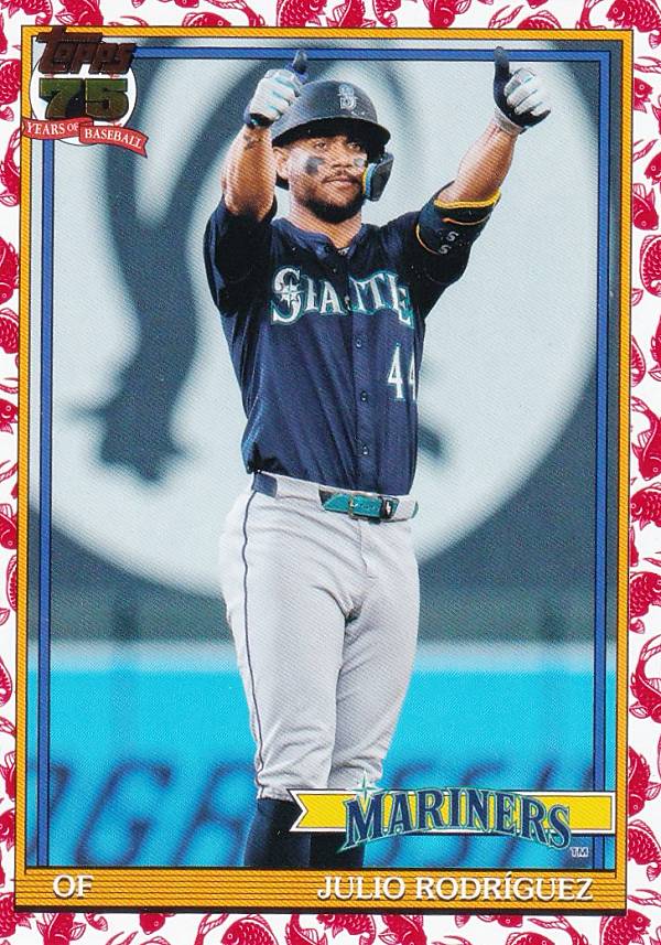 乐天商城 - MLB ベースボールカード T91-39 Julio Rodriguez シアトル・マリナーズ (INSERT/1991 TOPPS BASEBALL Koi Fish) 2026 Topps Series 1