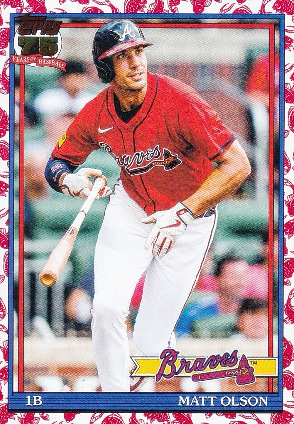 MLB ベースボールカード T91-53 Matt Olson アトランタ・ブレーブス (INSERT/1991 TOPPS BASEBALL Koi Fish) 2026 Topps Series 1