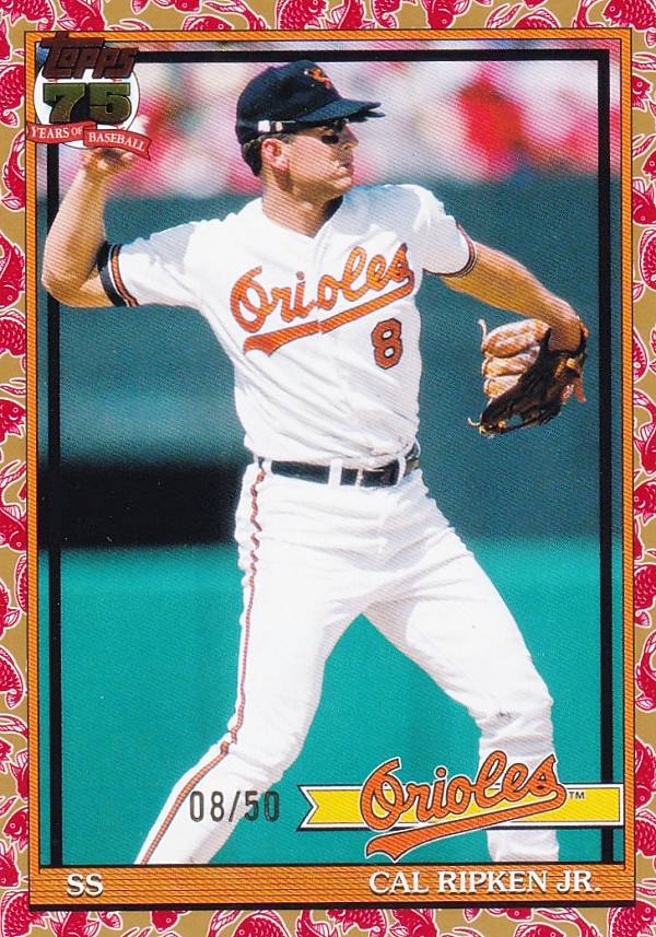 MLB ベースボールカード T91-87 Cal Ripken Jr. ボルチモア・オリオールズ (INSERT/1991 TOPPS BASEBALL Koi Fish) 2026 Topps Series 1