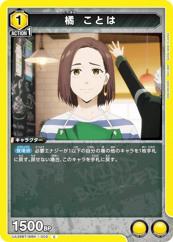 ˥󥢥꡼ UA38BT/WBK-1-002  Ȥ (C ) UNION ARENA ֡ѥå WIND BREAKER