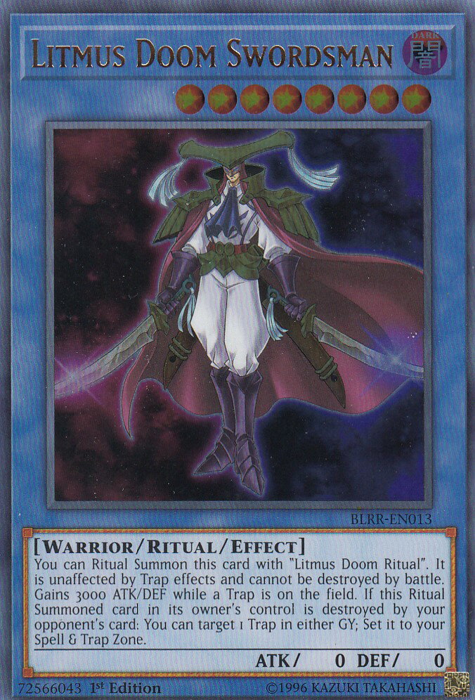 遊戯王 BLRR-EN013 リトマスの死の剣士 Litmus Doom Swordsman(英語版 1st Edition ウルトラレア) Relentless Revenge