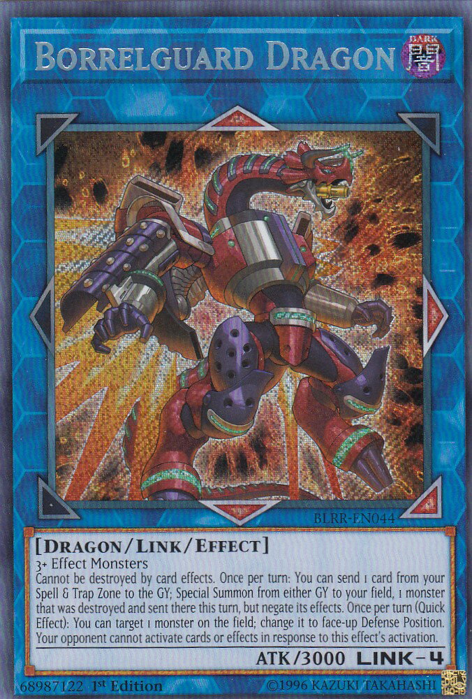 遊戯王 BLRR-EN044 ヴァレルガード・ドラゴン Borrelguard Dragon(英語版 1st Edition シークレットレア) Relentless Revenge