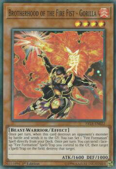 遊戯王 FIGA-EN022 勇炎星－エンショウ Brotherhood of the Fire Fist - Gorilla (英語版 1st Edition スーパーレア) Fists of the Gadgets