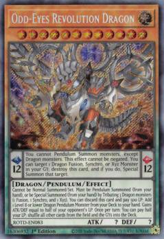 遊戯王 ROTD-EN083 超天新龍オッドアイズ・レボリューション・ドラゴン Odd-Eyes Revolution Dragon (英語版 1st Edition シークレットレア) Rise of the Duelist