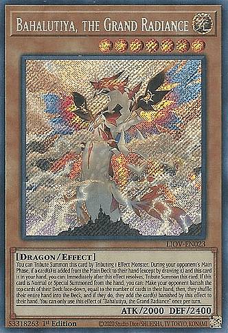 遊戯王 LIOV-EN023 光の天穿バハルティヤ Bahalutiya, the Grand Radiance (英語版 1st Edition シークレットレア) Lightning Overdrive