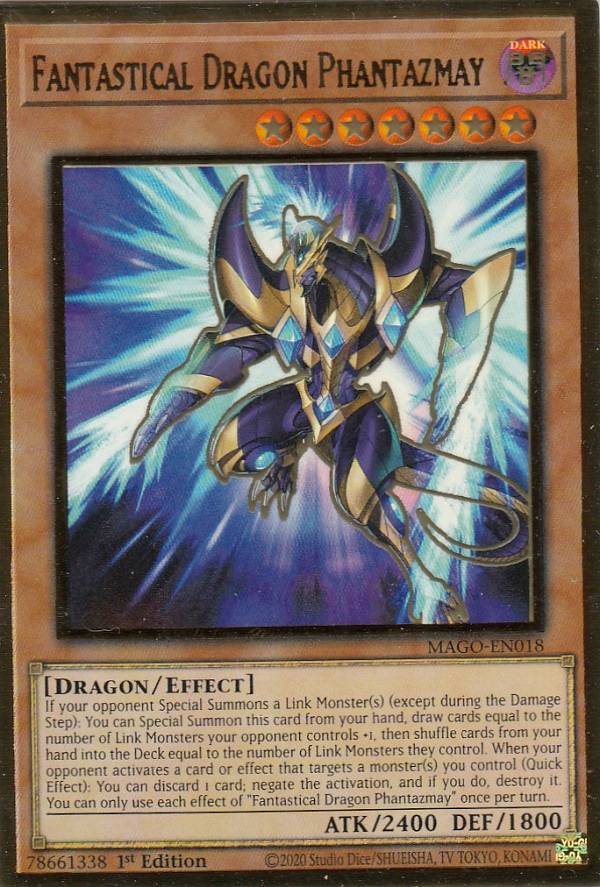 遊戯王 MAGO-EN018 幻創龍ファンタズメイ Fantastical Dragon Phantazmay (英語版 1st Edition プレミアムゴールドレア) Maximum Gold