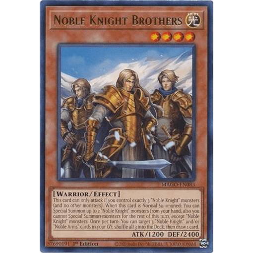 遊戯王 MAGO-EN083 聖騎士の三兄弟 Noble Knight Brothers (英語版 1st Edition レア) Maximum Gold