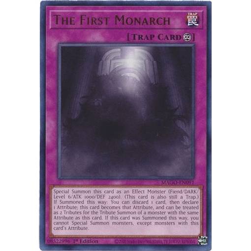 遊戯王 MAGO-EN091 始源の帝王 The First Monarch (英語版 1st Edition レア) Maximum Gold