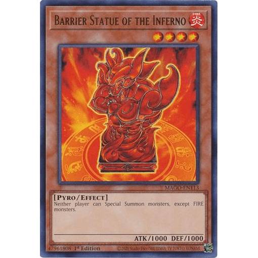 遊戯王 MAGO-EN113 業火の結界像 Barrier Statue of the Inferno (英語版 1st Edition レア) Maximum Gold