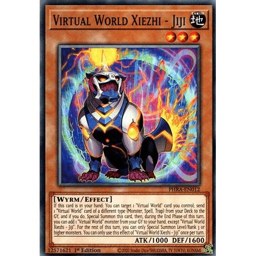 遊戯王 PHRA-EN012 電脳堺豸－豸々 Virtual World Xiezhi - Jiji (英語版 1st Edition ノーマル) Phantom Rage