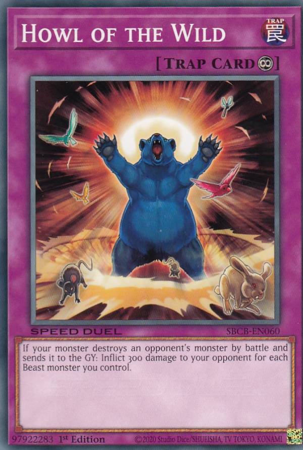 遊戯王 SBCB-EN060 野生の咆哮 Howl of the Wild (英語版 1st Edition ノーマル) Speed Duel: Battle City Box