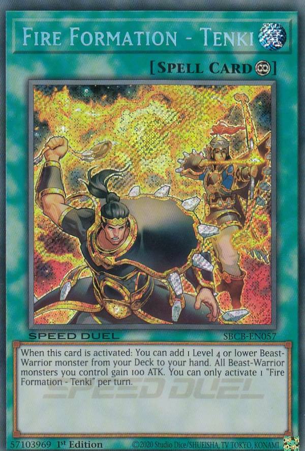 遊戯王 SBCB-EN057 炎舞－「天_」 Fire Formation - Tenki (英語版 1st Edition シークレットレア) Spe..