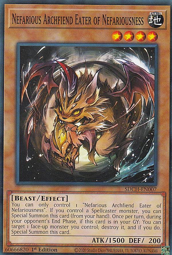 ͷ SDCH-EN007 ǡ󡦥 Nefarious Archfiend Eater of Nefariousness (Ѹ 1st Edition Ρޥ) Spirit Charmers Structure Deck