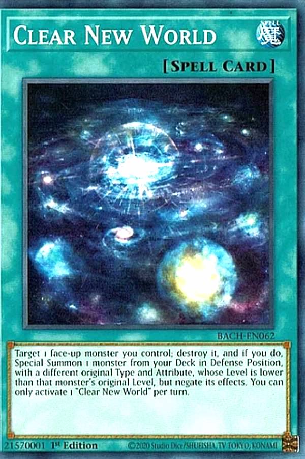 遊戯王 BACH-EN062 新世壊 Clear New World (英語版 1st Edition ノーマル) Battle of Chaos