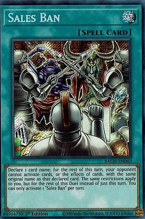 遊戯王 BACH-EN063 発禁令 Sales Ban (英語版 1st Edition シークレットレア) Battle of Chaos