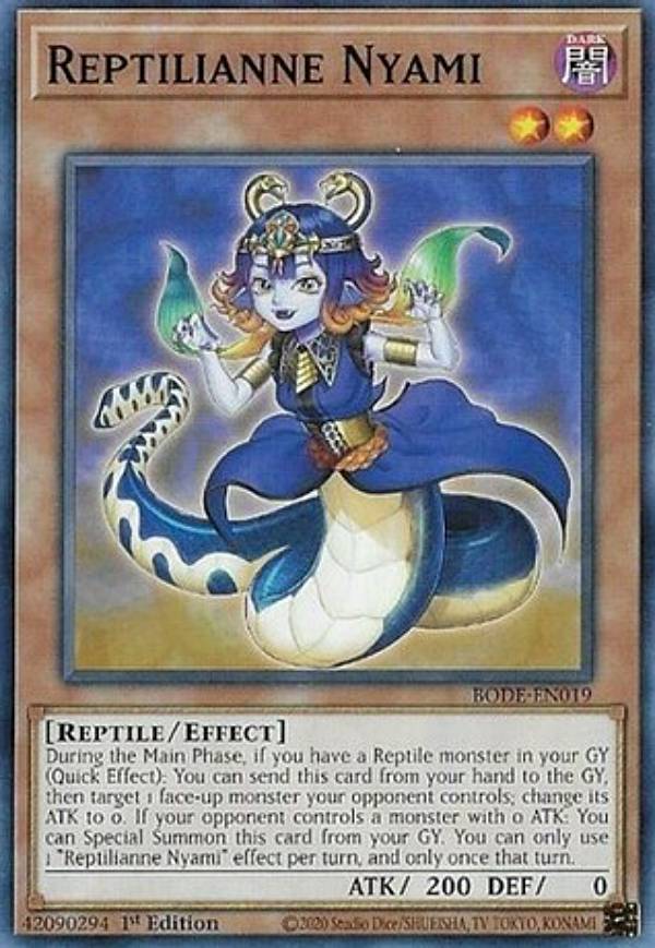 遊戯王 BODE-EN019 レプティレス・ニャミニ Reptilianne Nyami (英語版 1st Edition ノーマル) Burst of Destiny