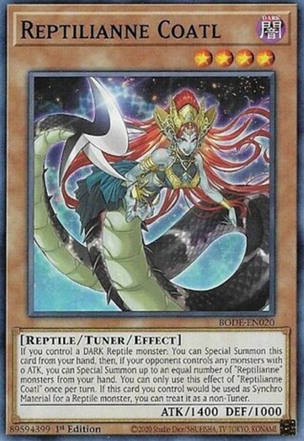 遊戯王 BODE-EN020 レプティレス・コアトル Reptilianne Coatl (英語版 1st Edition ノーマル) Burst of Destiny