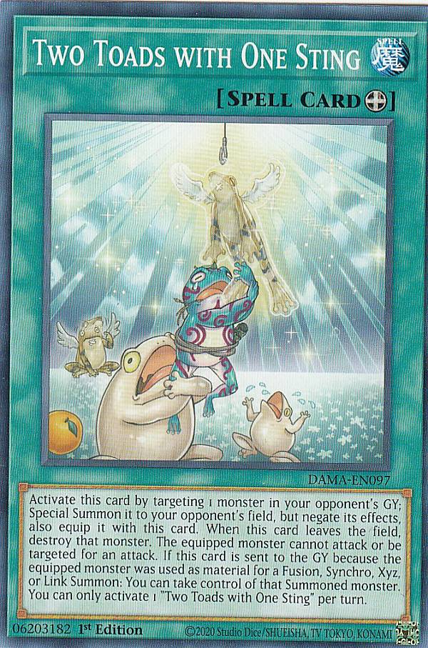 遊戯王 DAMA-EN097 一惜二跳 Two Toads with One Sting (英語版 1st Edition ノーマル) Dawn of Majesty