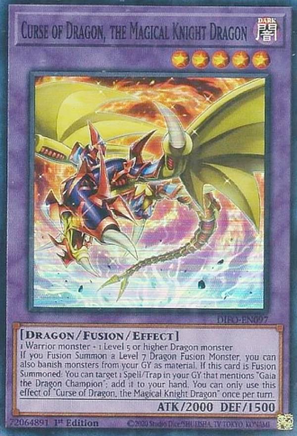 遊戯王 DIFO-EN097 魔道騎竜カース オブ ドラゴン Curse of Dragon, the Magical Knight Dragon (英語版 1st Edition スーパーレア) DIMENSION FORCE