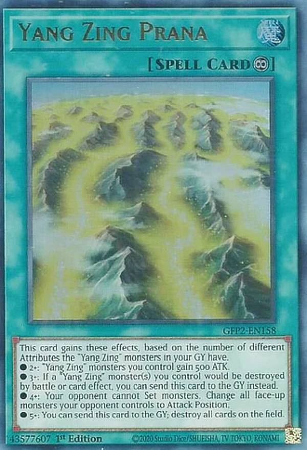 遊戯王 GFP2-EN158 竜星の気脈 Yang Zing Prana (英語版 1st Edition ウルトラレア) Ghosts From the Past：The 2nd Haunting